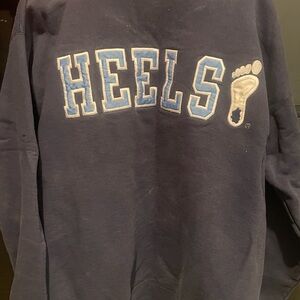 Vintage Navy Blue 'HEELS' crewneck Sweatshirt